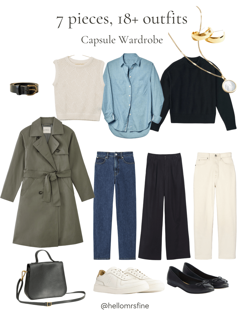The Ultimate Fall Wardrobe: 7 Pieces, 18 Effortless Outfit&nbsp;Ideas