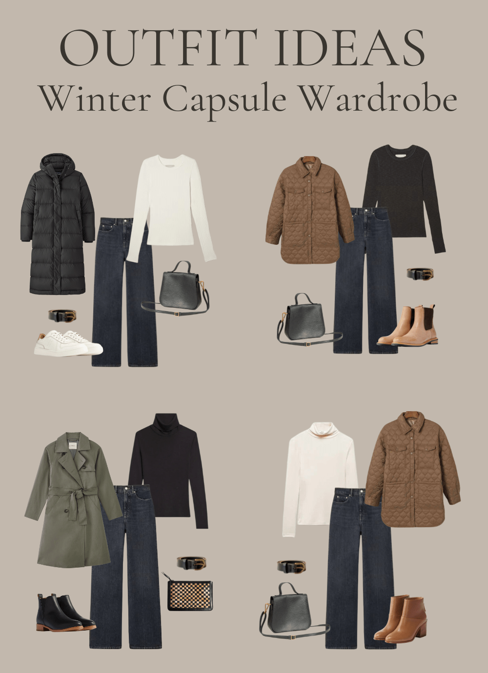 50+ Outfit Ideas for a Winter Capsule&nbsp;Wardrobe
